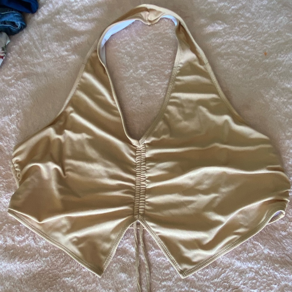 Halter neck swim top